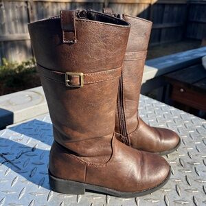 Girls tall brown boots